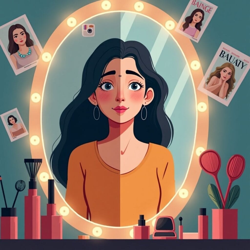 "beauty burnout and social media pressure on mental health"